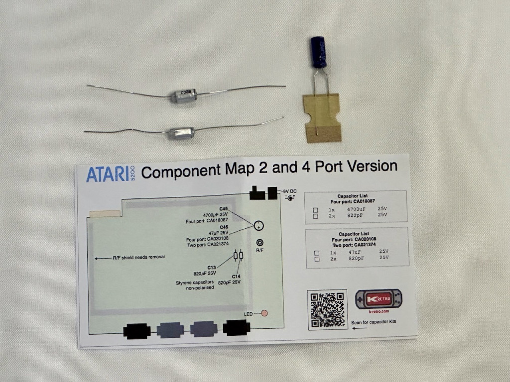 Capacitor Replacement Kit for Atari 5200 2 Port Version