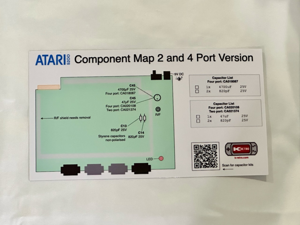 Component Map for Atari 5200 2 and 4 Port Version