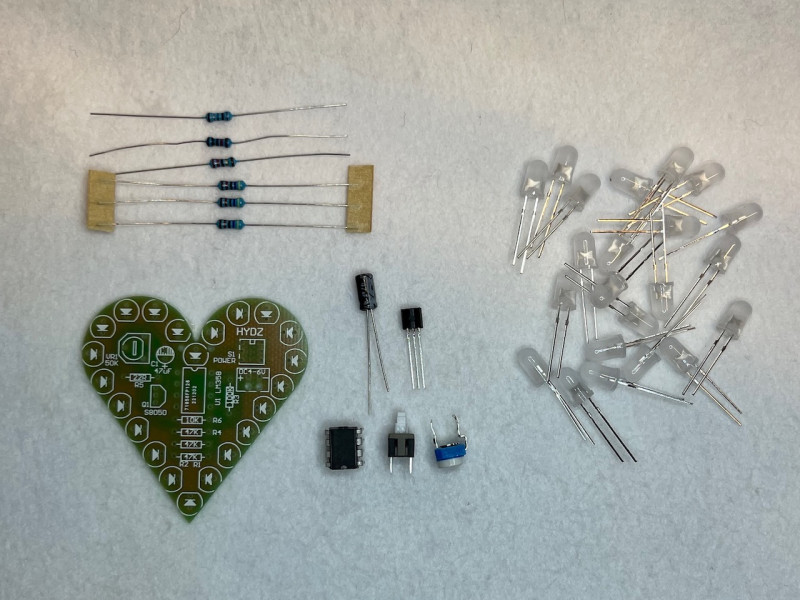 Breathing LED Effect Heart PCB Kit