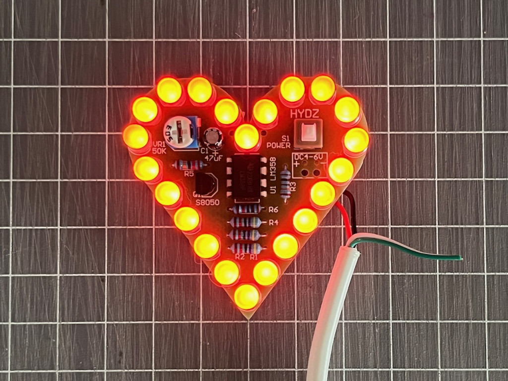 Breathing LED Effect Heart PCB Kit