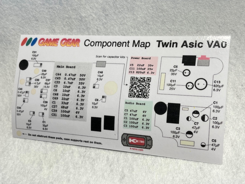 Sega Game Gear Motherboard Component Map Game Gear Model Twin ASIC VA0